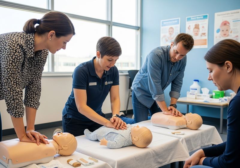 Infant CPR training class